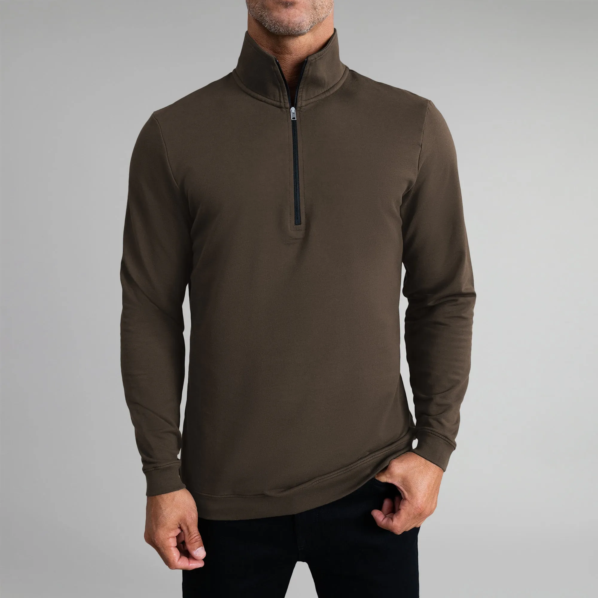 Cumulus Quarter Zip - Umber active mingle