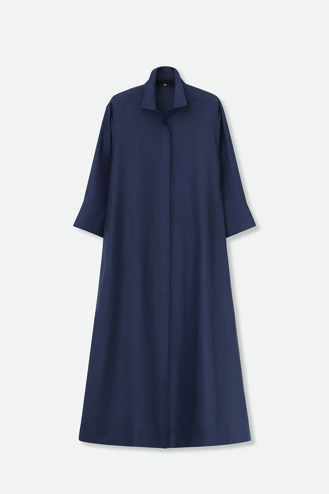 DANNI DRESS IN ITALIAN LINEN NAVY time drift