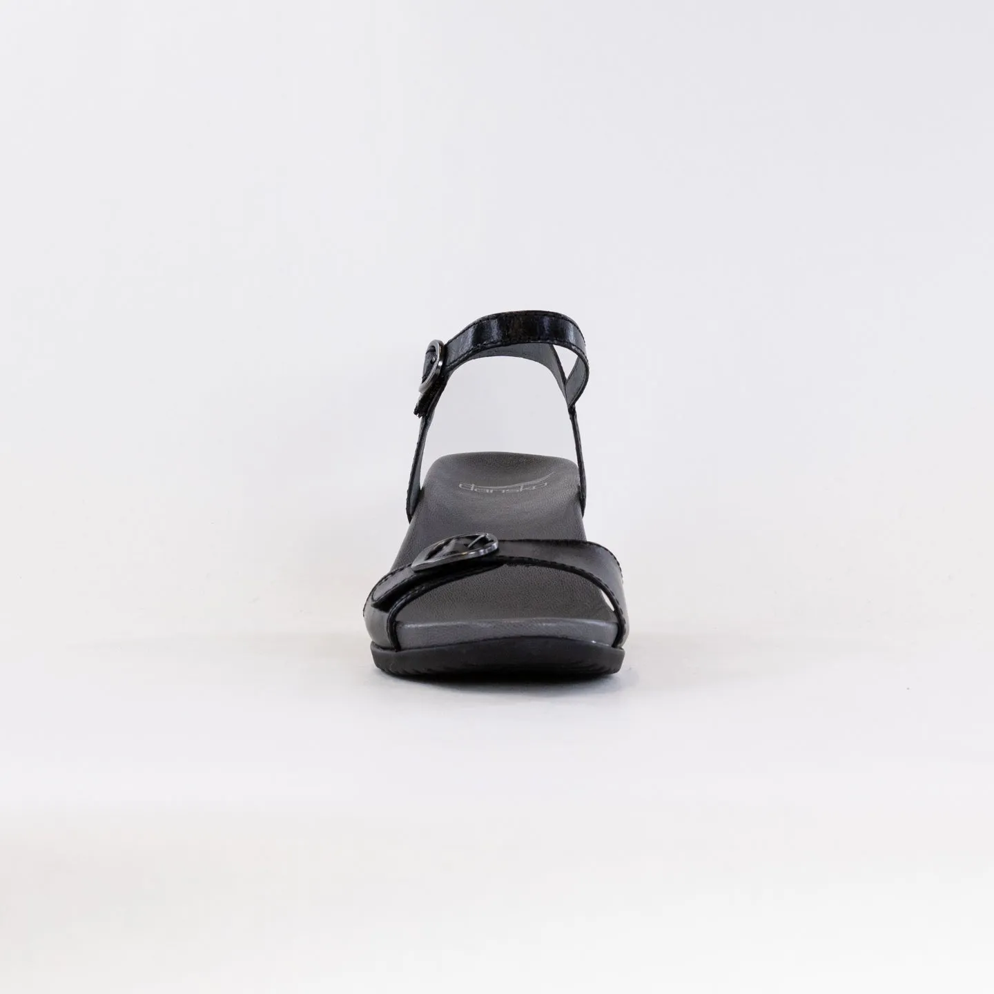 Dansko Arielle (Women's) - Black Glazed Kid Leather Active Ease