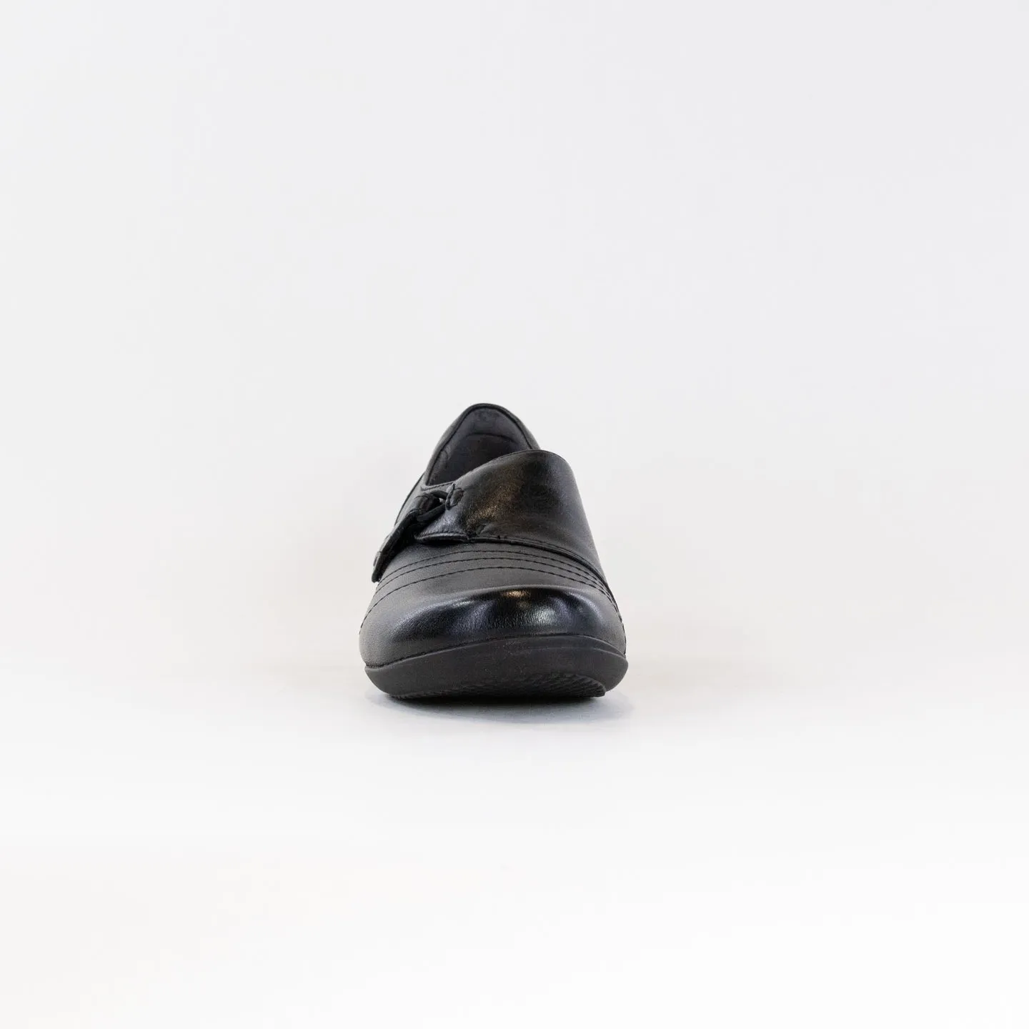 Dansko Franny (Women's) - Black Leather flat feet