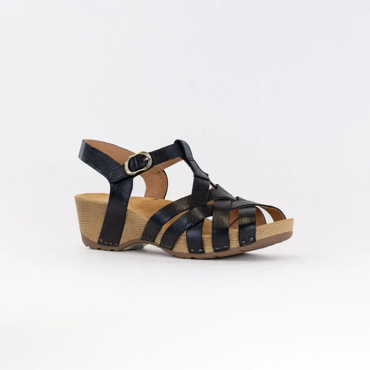 Dansko Tinley (Women's) - Black Milled Burnished Leather Active Feet