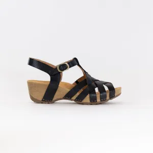 Dansko Tinley (Women's) - Black Milled Burnished Leather Boho Mood Dansko Tinley (Women's) - Black Milled Burnished Leather Walk Light