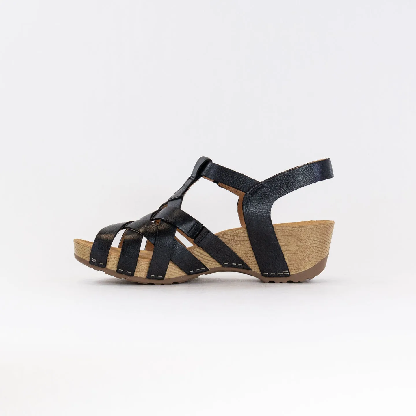 Dansko Tinley (Women's) - Black Milled Burnished Leather Relax Moment