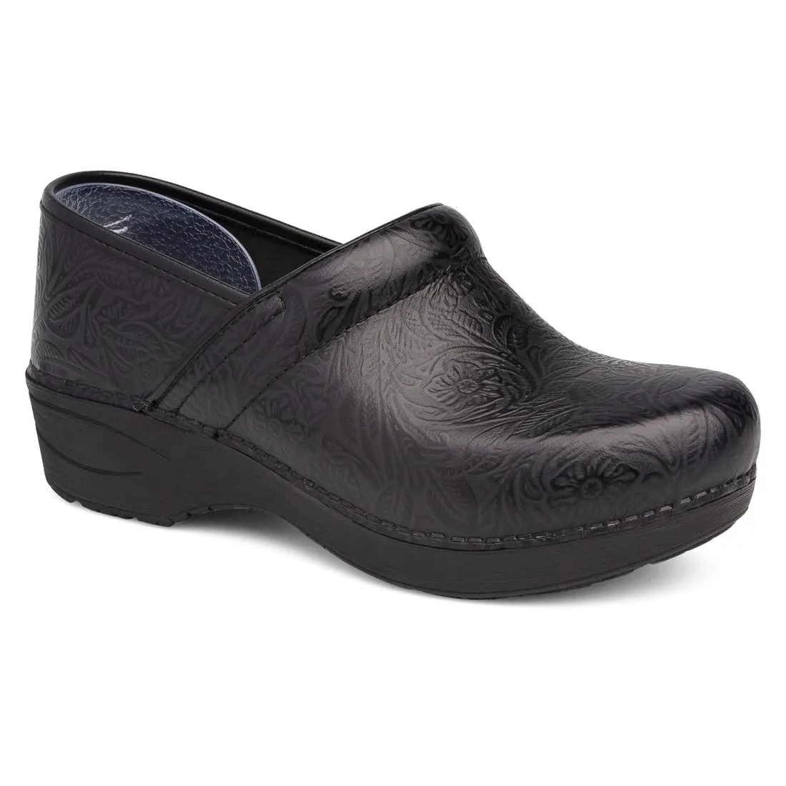 Dansko XP 2.0 (Women's) - Black Floral Tooled road comfort