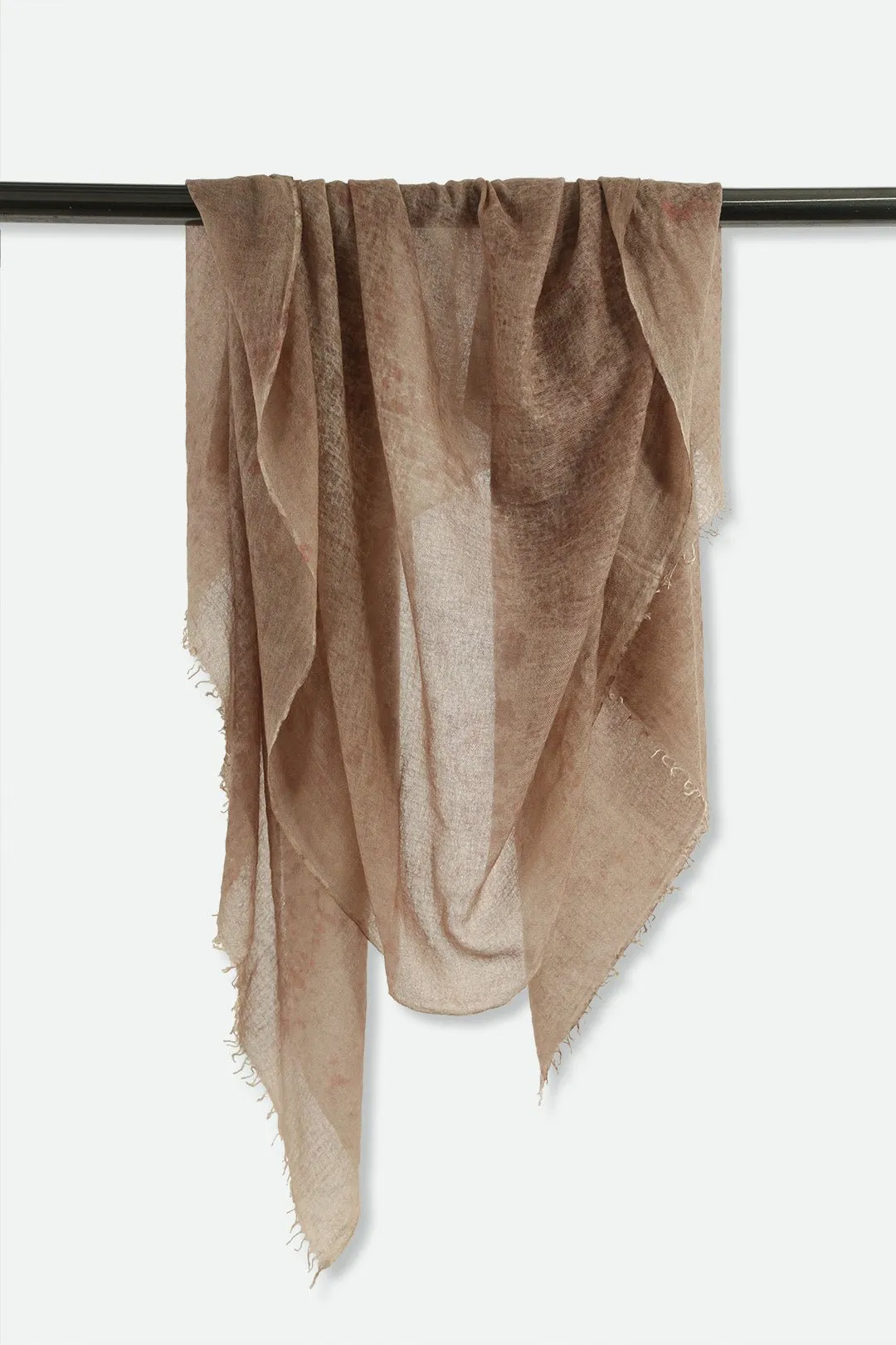 DESERT SAND SCARF IN HAND DYED CASHMERE calm knitwear