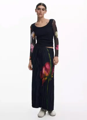 Desigual Floral Texture Skirt dreamy mood Desigual Floral Texture Skirt go-anywhere