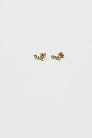 DIAMOND BEZEL CLIMBER EARRINGS city vibe DIAMOND BEZEL CLIMBER EARRINGS retro twist