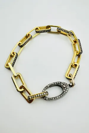 DIAMOND LINK AND CLASP BRACELET graceful vibe DIAMOND LINK AND CLASP BRACELET aura wear