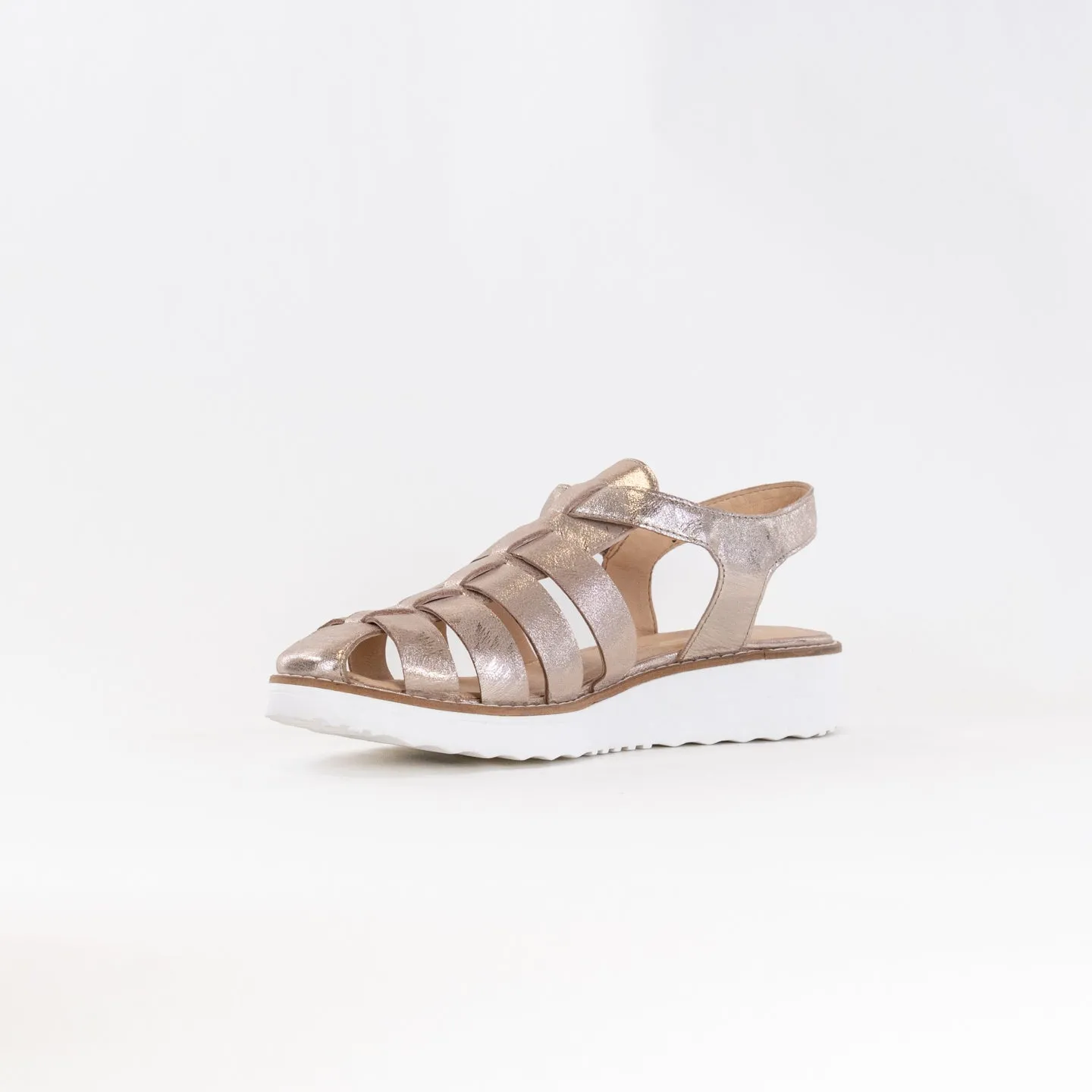 Django And Juliette Oblight (Women's) - Platino Scratch Leather Active Ease