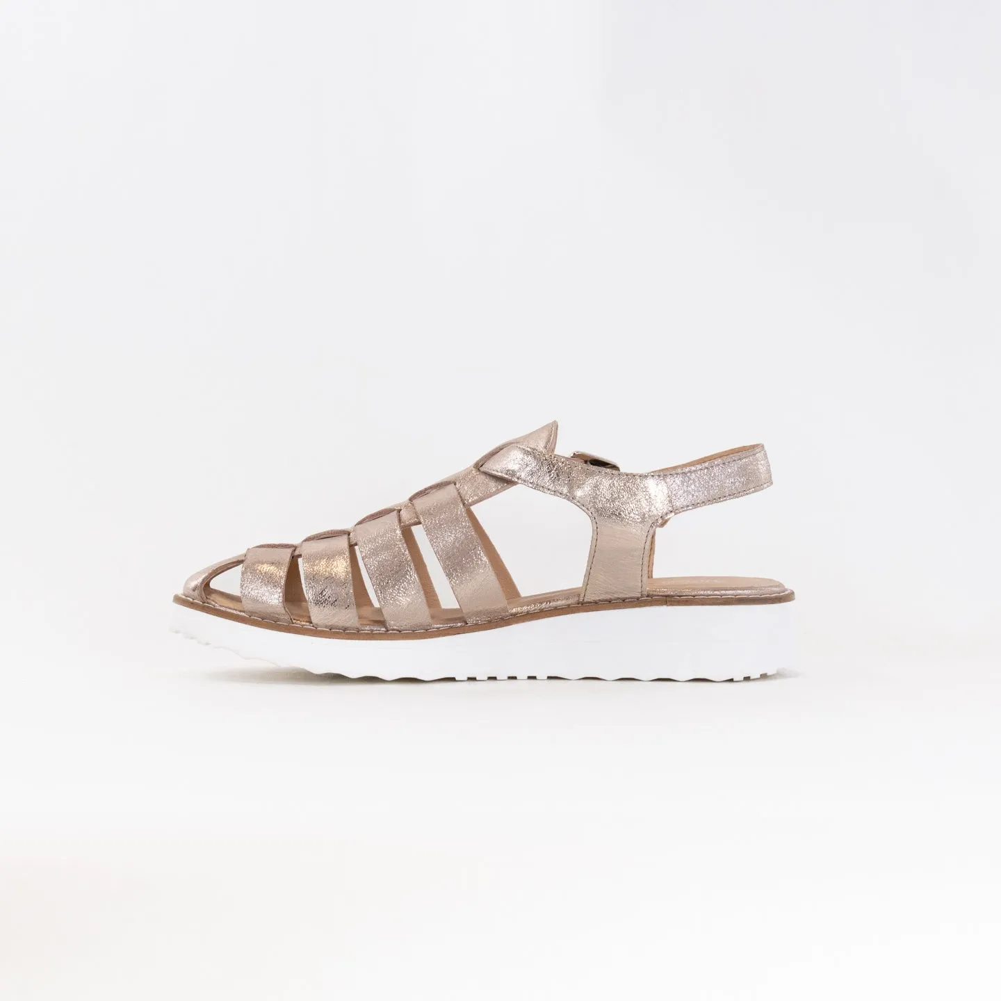 Django And Juliette Oblight (Women's) - Platino Scratch Leather Morning Sun