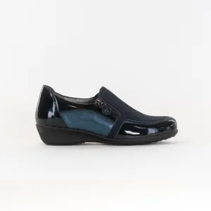 Drew Padua (Women's) - Navy Leather Combo non-slip sole