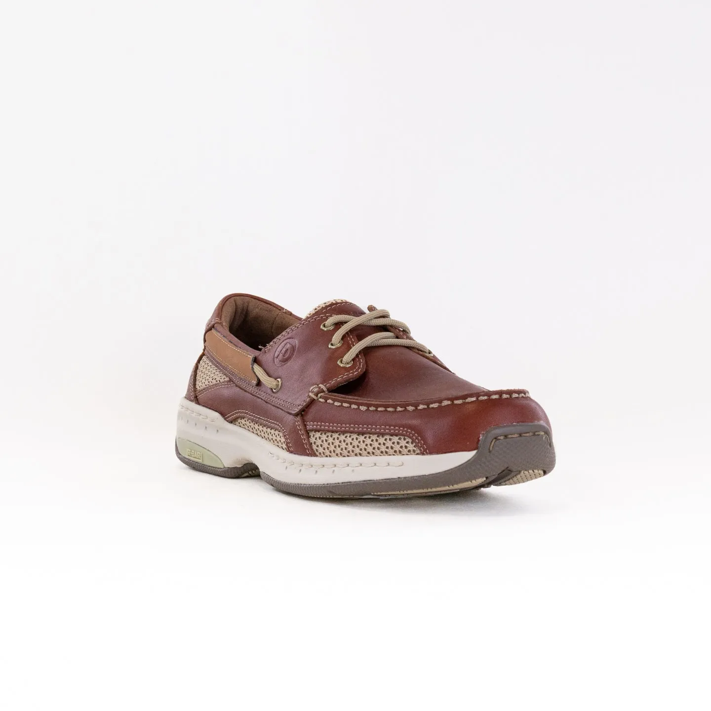 Dunham Captain Boat Shoe (Men's) - Brown breathable mesh