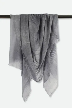 DUSTY FEATHERED SCARF IN HAND DYED CASHMERE cozy retreat DUSTY FEATHERED SCARF IN HAND DYED CASHMERE comfort fit