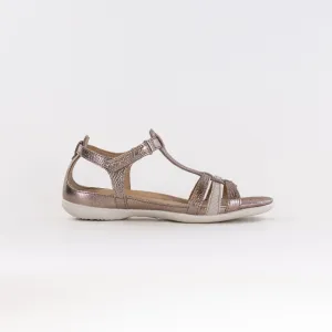 Ecco Flash T-Strap Sandal (Women's) - Warm Grey Mettallic/Moon Rock Feet Time Ecco Flash T-Strap Sandal (Women's) - Warm Grey Mettallic/Moon Rock Beach Ready
