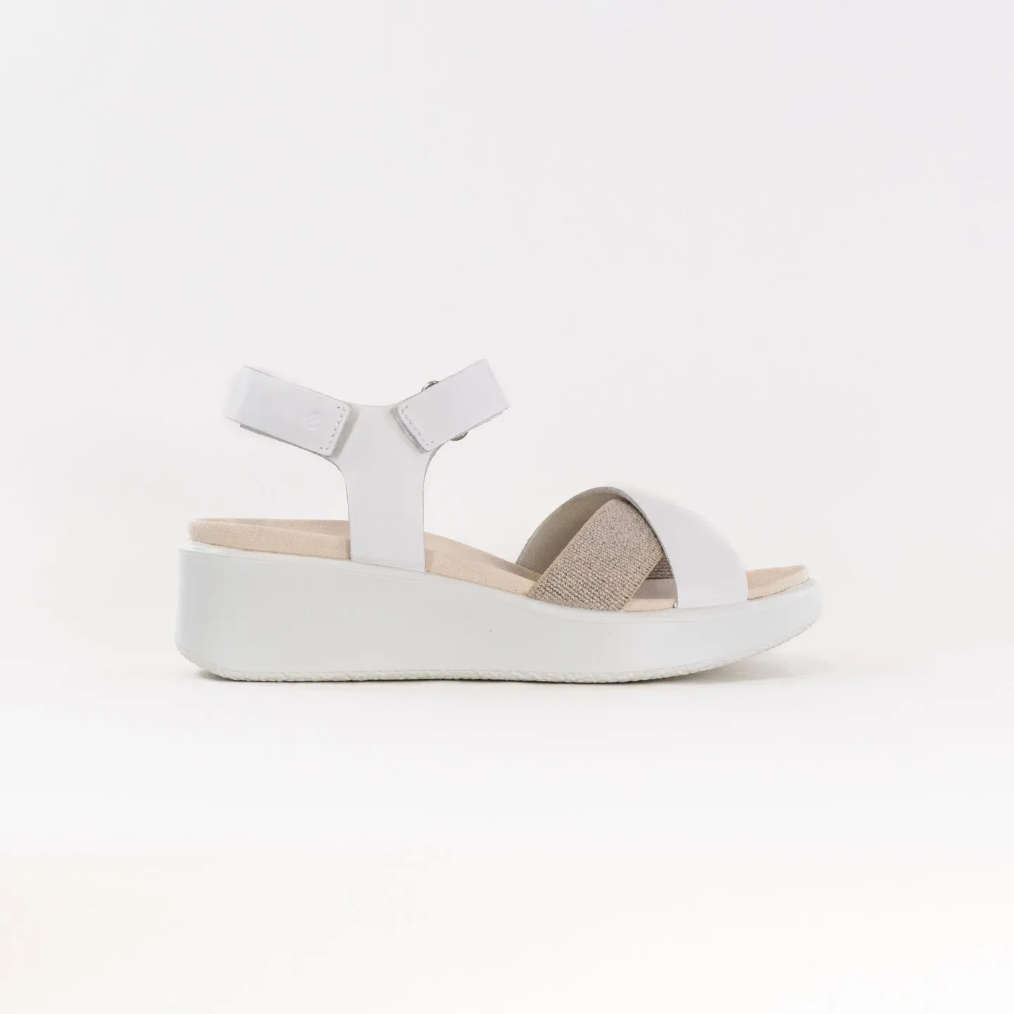 Ecco Flowt Wedge LX W Crossband (Women's) - White Cloud Feel