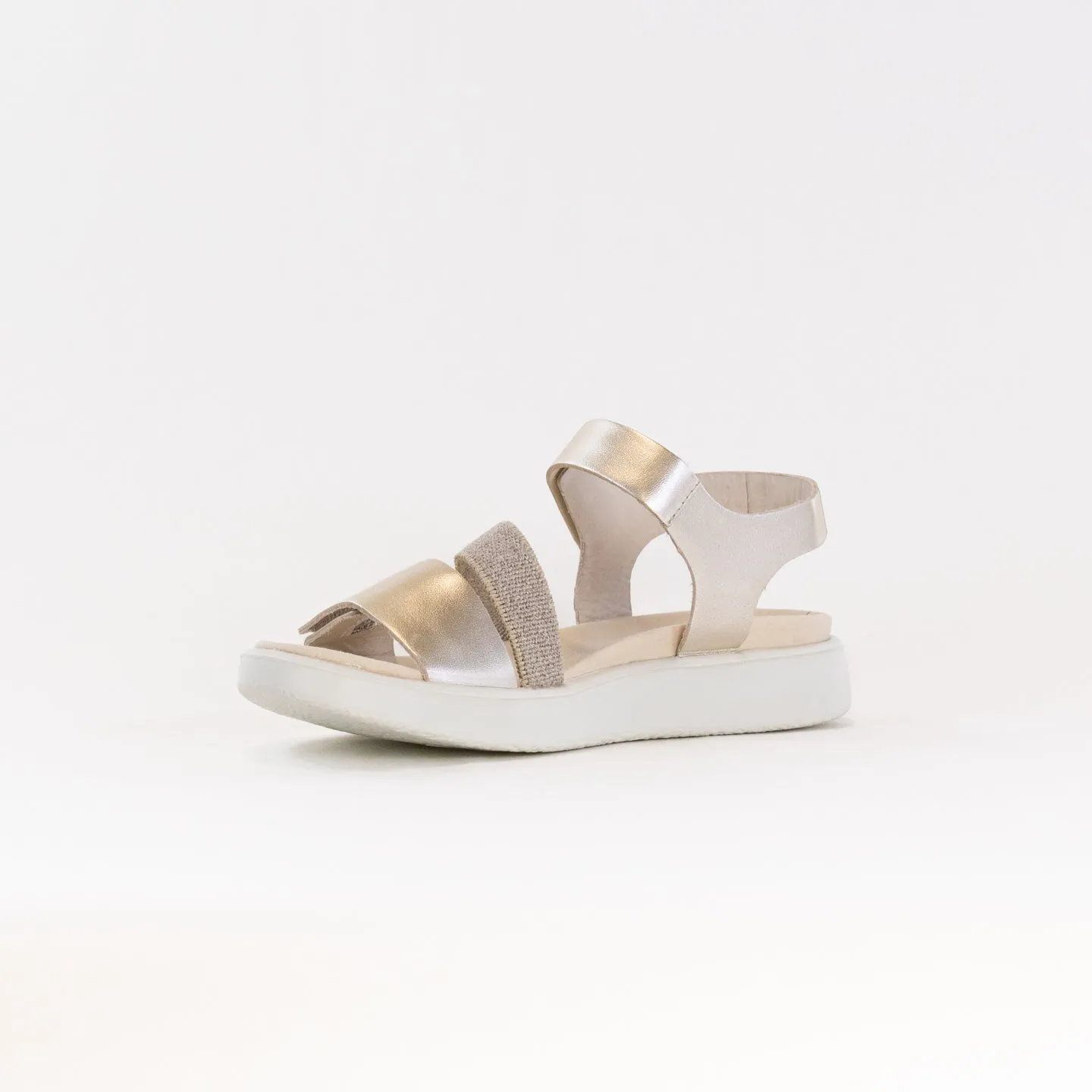 Ecco Flowt (Women's) - Pure White Gold Subtle Style
