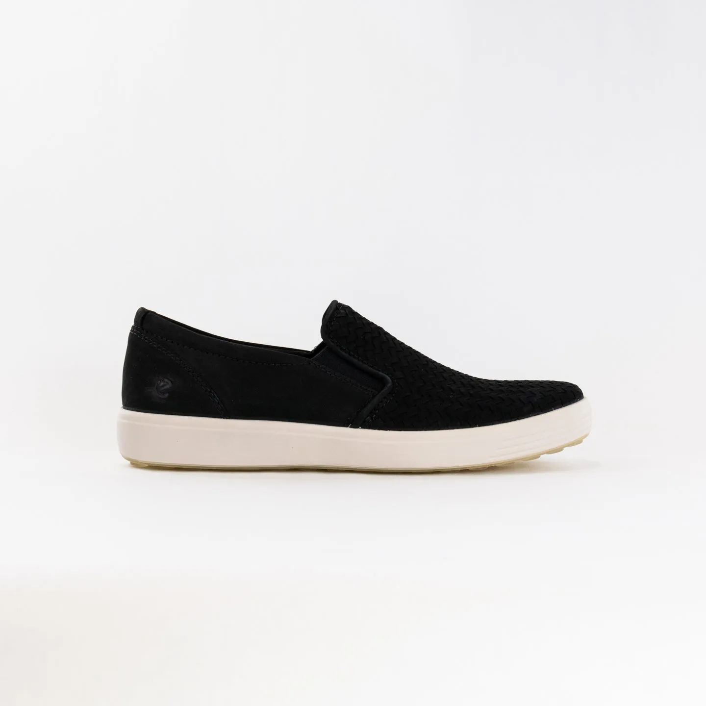 ECCO Men's Soft 7 Woven Slip-On (Men's) - Black desert travel