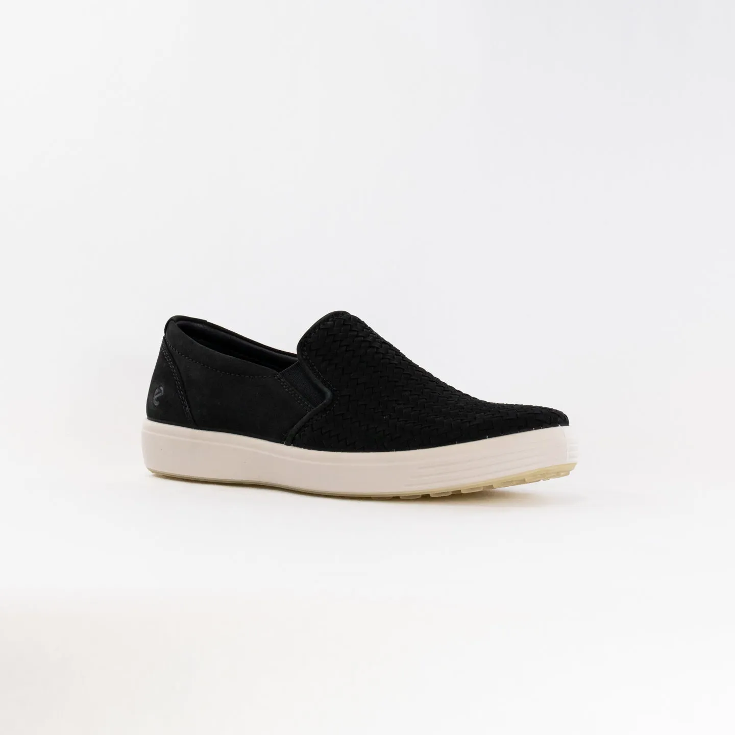 ECCO Men's Soft 7 Woven Slip-On (Men's) - Black snow grip