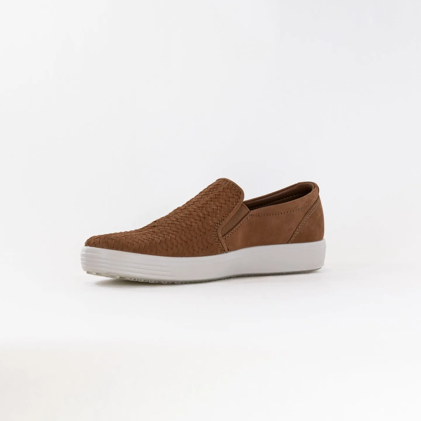 ECCO Men's Soft 7 Woven Slip-On (Men's) - Camel secure lock