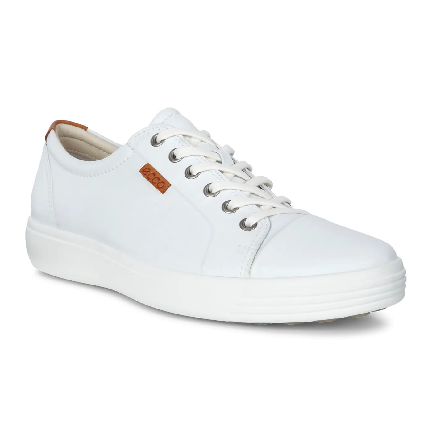 Ecco Soft 7 Sneaker (Men's) - White smooth landings