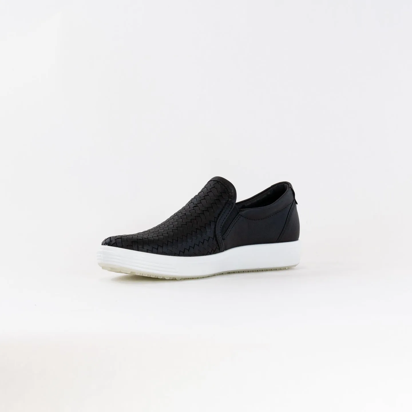 Ecco Soft 7 Woven Slip-on 2.0 (Women's) - Black clean path