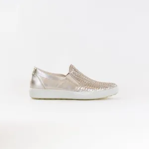 Ecco Soft 7 Woven Slip-on 2.0 (Women's) - Pure White Gold slip-on design