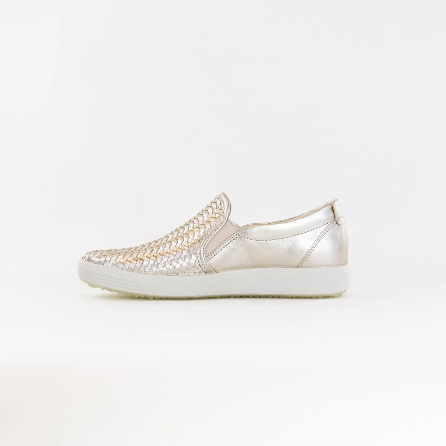 Ecco Soft 7 Woven Slip-on 2.0 (Women's) - Pure White Gold democratized design