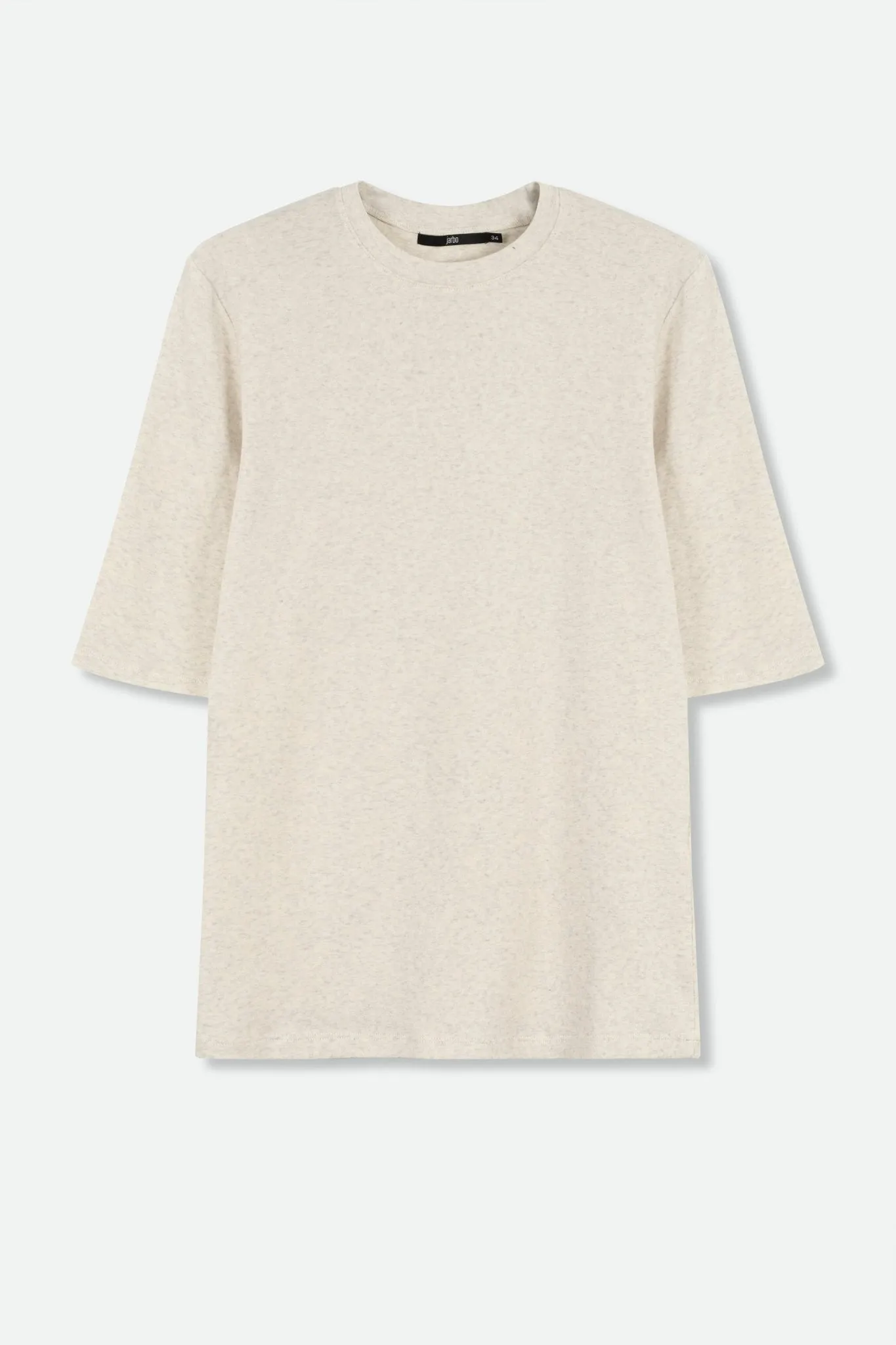 ELBOW SLEEVE CREW IN HEATHERED PIMA STRETCH lounge essential