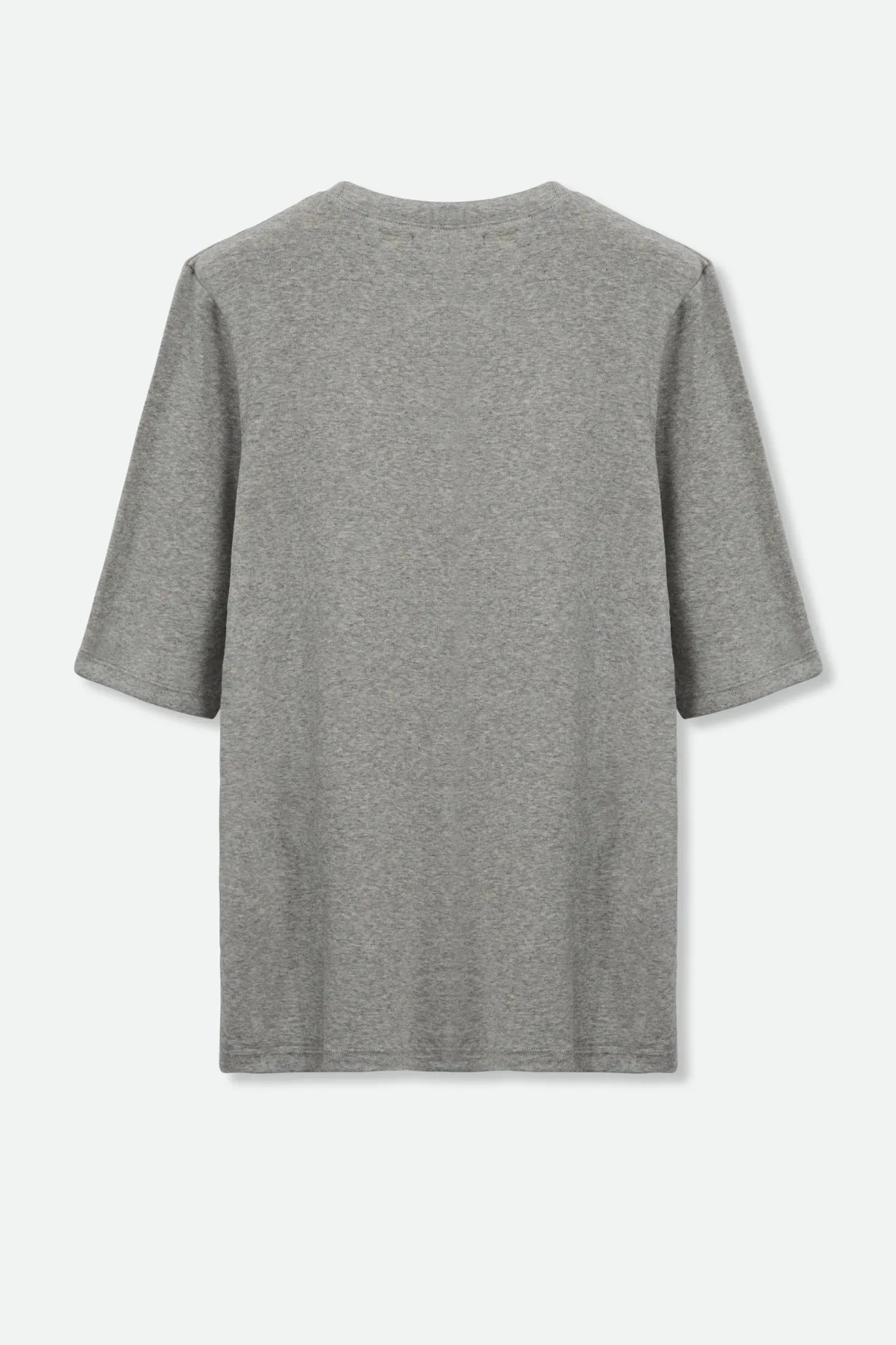 ELBOW SLEEVE CREW IN HEATHERED PIMA STRETCH street vibe