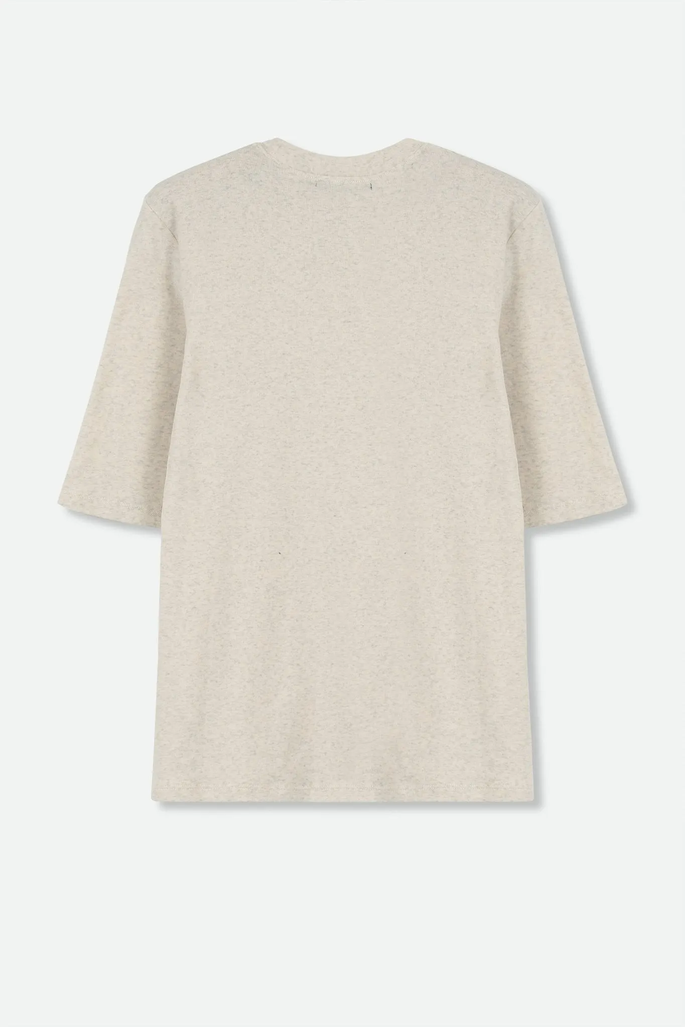 ELBOW SLEEVE CREW IN HEATHERED PIMA STRETCH grace skin