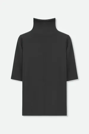 ELBOW SLEEVE HIGH NECK IN PIMA COTTON STRETCH touch memory ELBOW SLEEVE HIGH NECK IN PIMA COTTON STRETCH warm choice