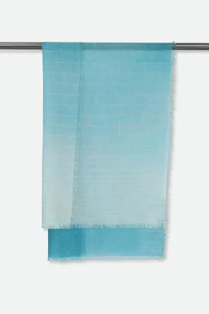 EMBELLISHED TEAL ITALIAN CASHMERE SCARF outing wear EMBELLISHED TEAL ITALIAN CASHMERE SCARF weather ready