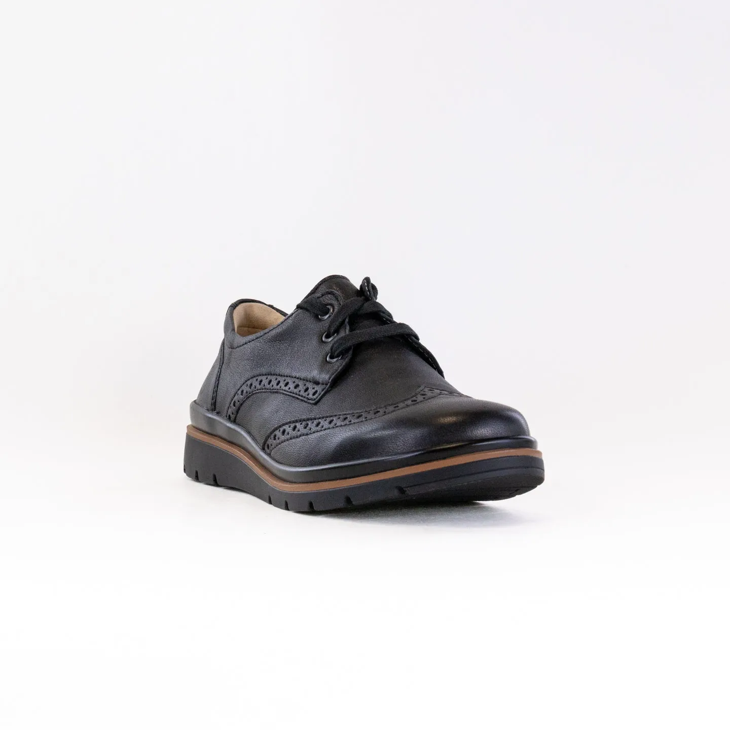 Fidelio Brogue 505102 (Women's) - Black Leather gravel road