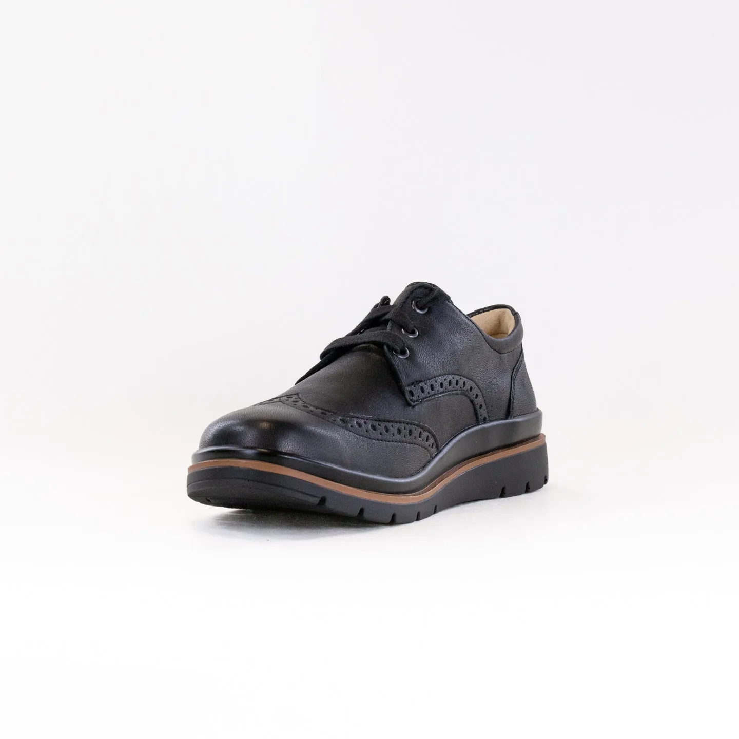 Fidelio Brogue 505102 (Women's) - Black Leather strong base