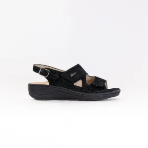Fidelio Vienna Sandal (Women's) - Black Foot Freedom