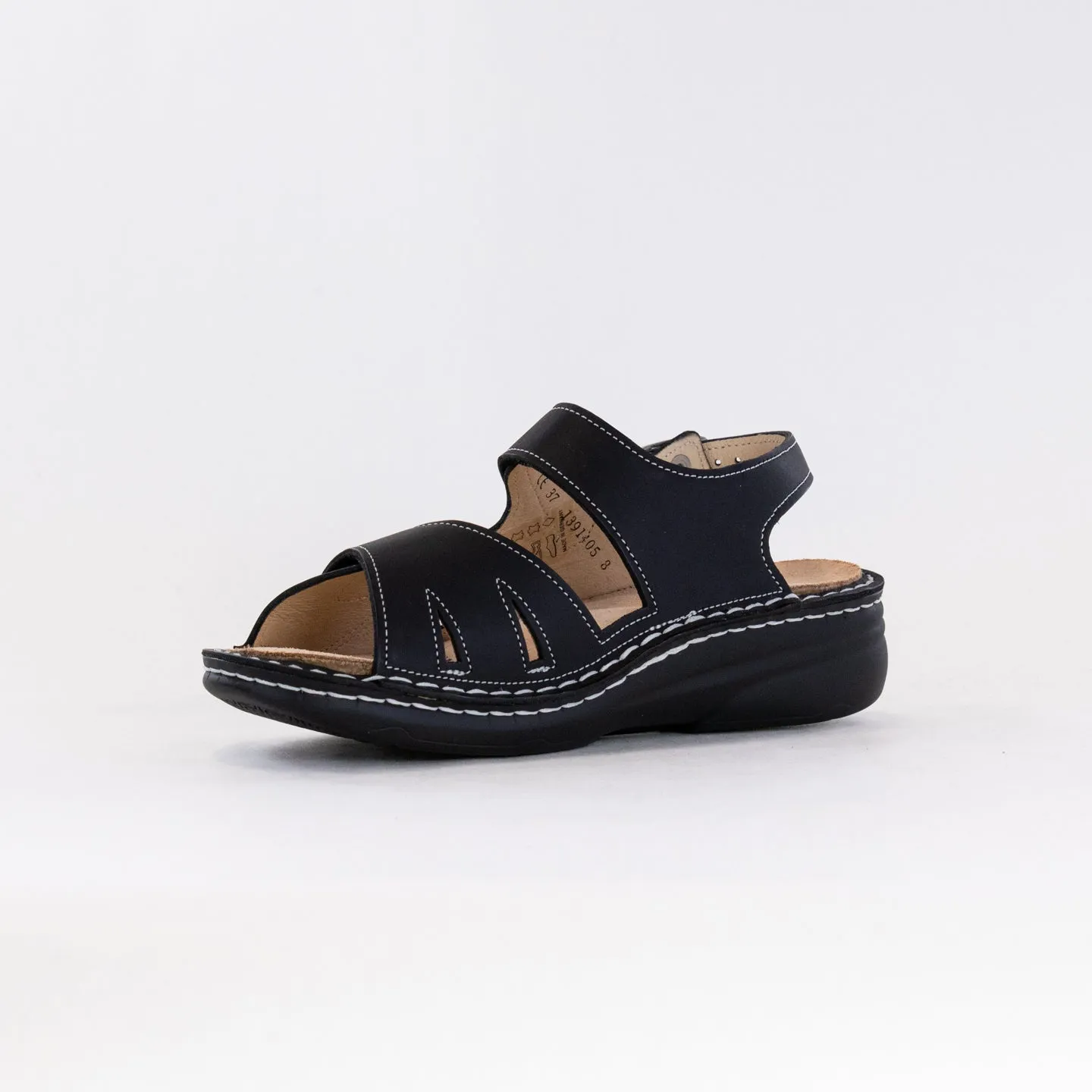 Finn Comfort Barbuda (Women's) - Black Natural Ease