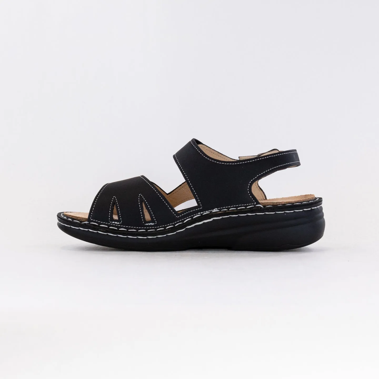 Finn Comfort Barbuda (Women's) - Black Soul Ease