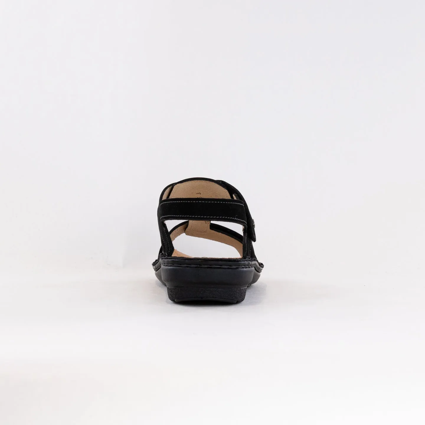 Finn Comfort Calvia (Women's) - Black Nubuck Leather Barefoot Feel