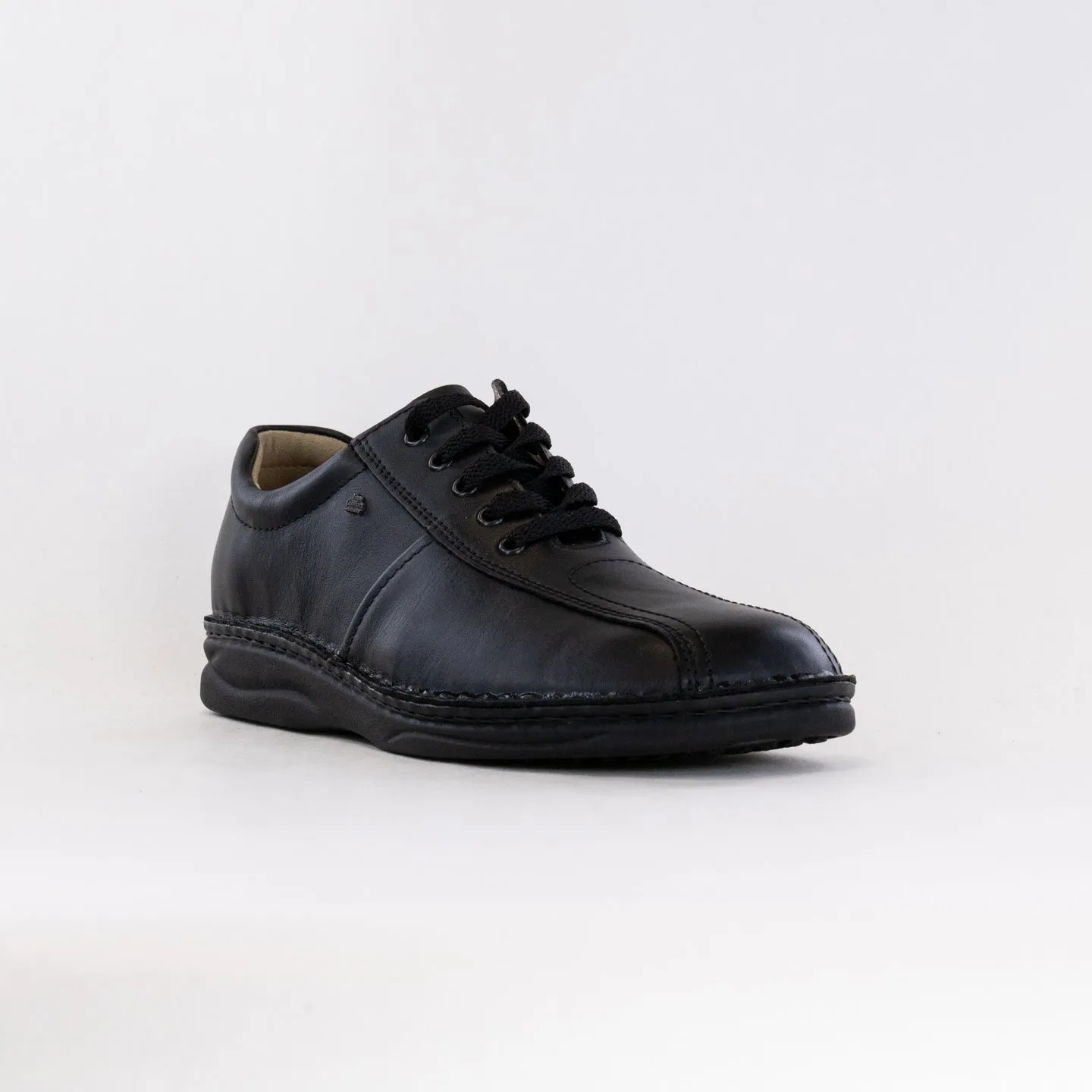 Finn Comfort Dijon (Men's) - Black Leather deep sole