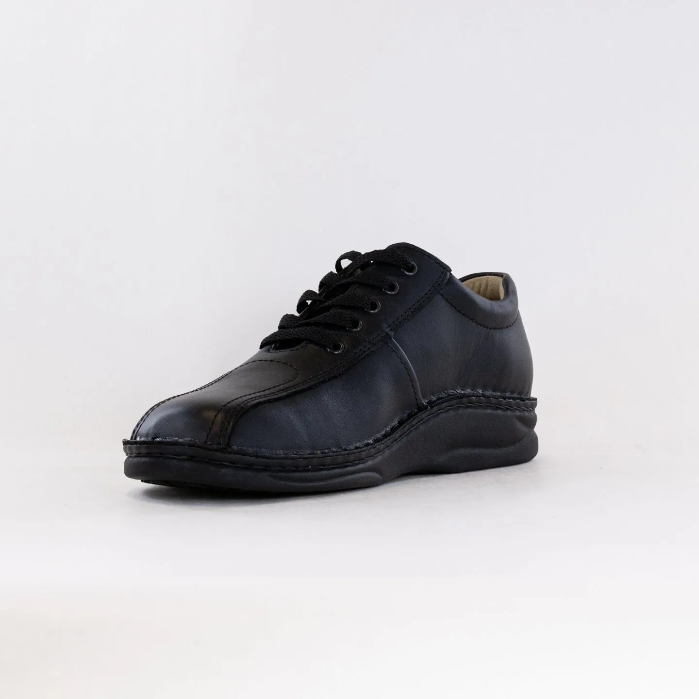 Finn Comfort Dijon (Men's) - Black Leather travel pair
