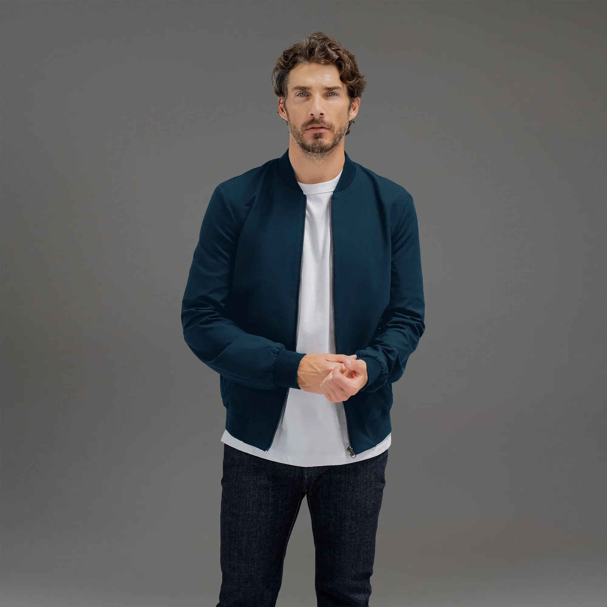 FlexTech Bomber - Nautical Blue touch elegance