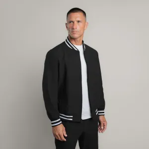 FlexTech Bomber - Varsity Black cozy luxe