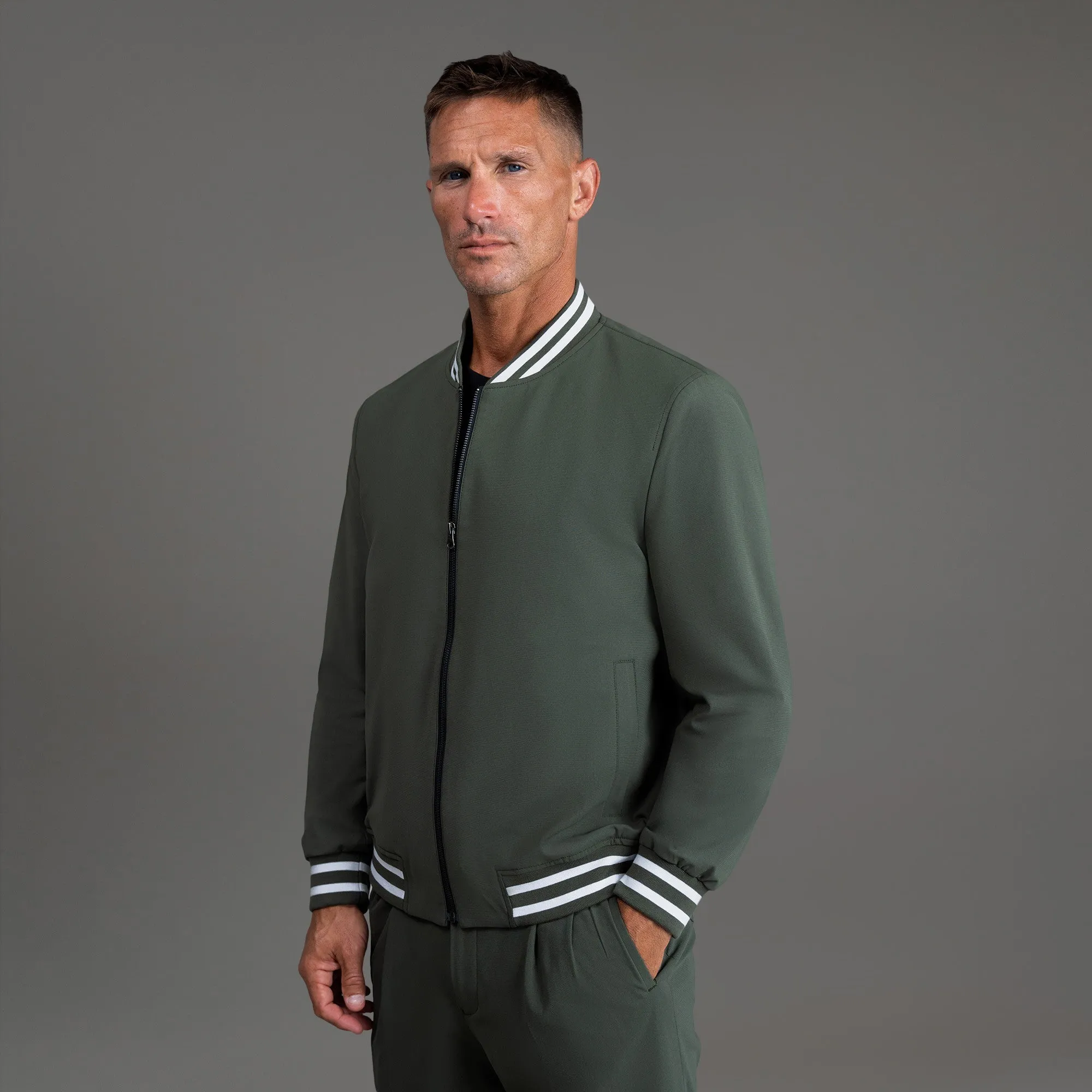 FlexTech Bomber - Varsity Moss bright soul
