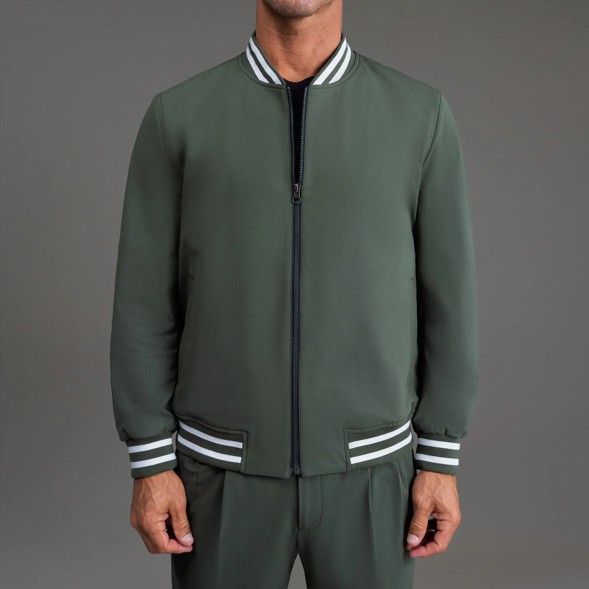 FlexTech Bomber - Varsity Moss wish vibe