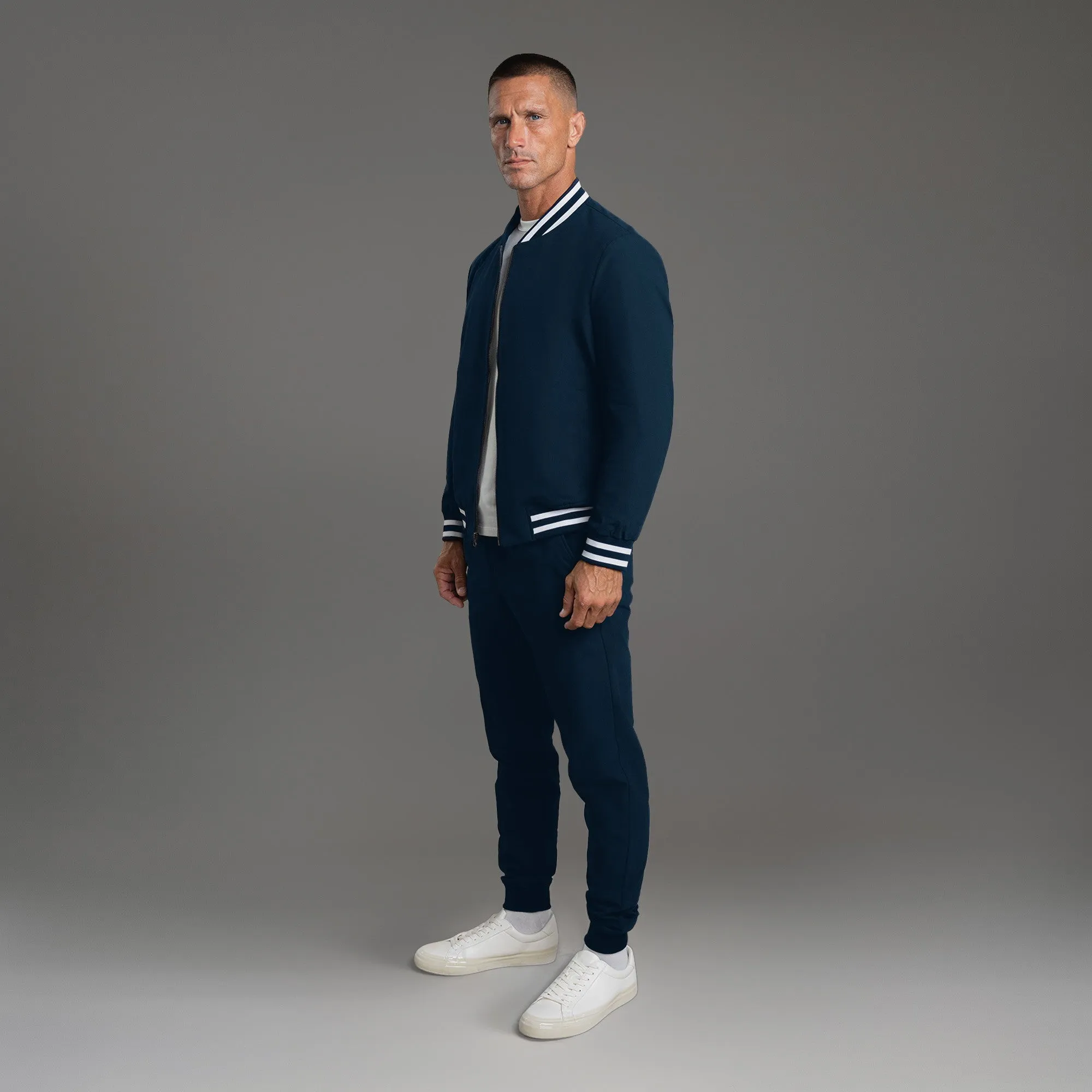 FlexTech Bomber - Varsity Nautical Blue relaxed fit