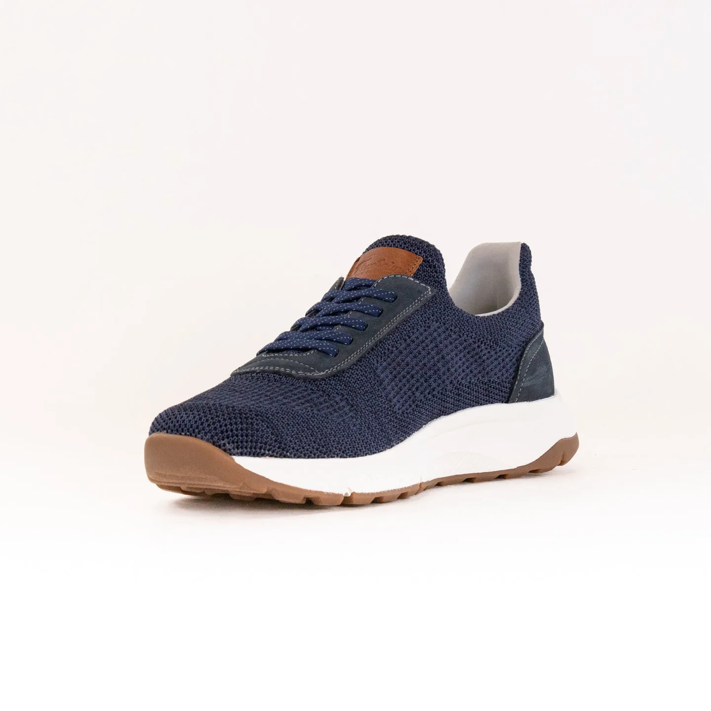Florsheim Satellite Knit Elastic Lace Slip On (Men's) - Navy monogram option