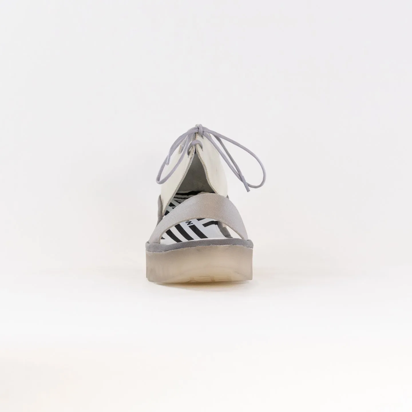 FLY London Crossover Sandals BILU465FLY (Women's) - Silver/Off White Natural Ease