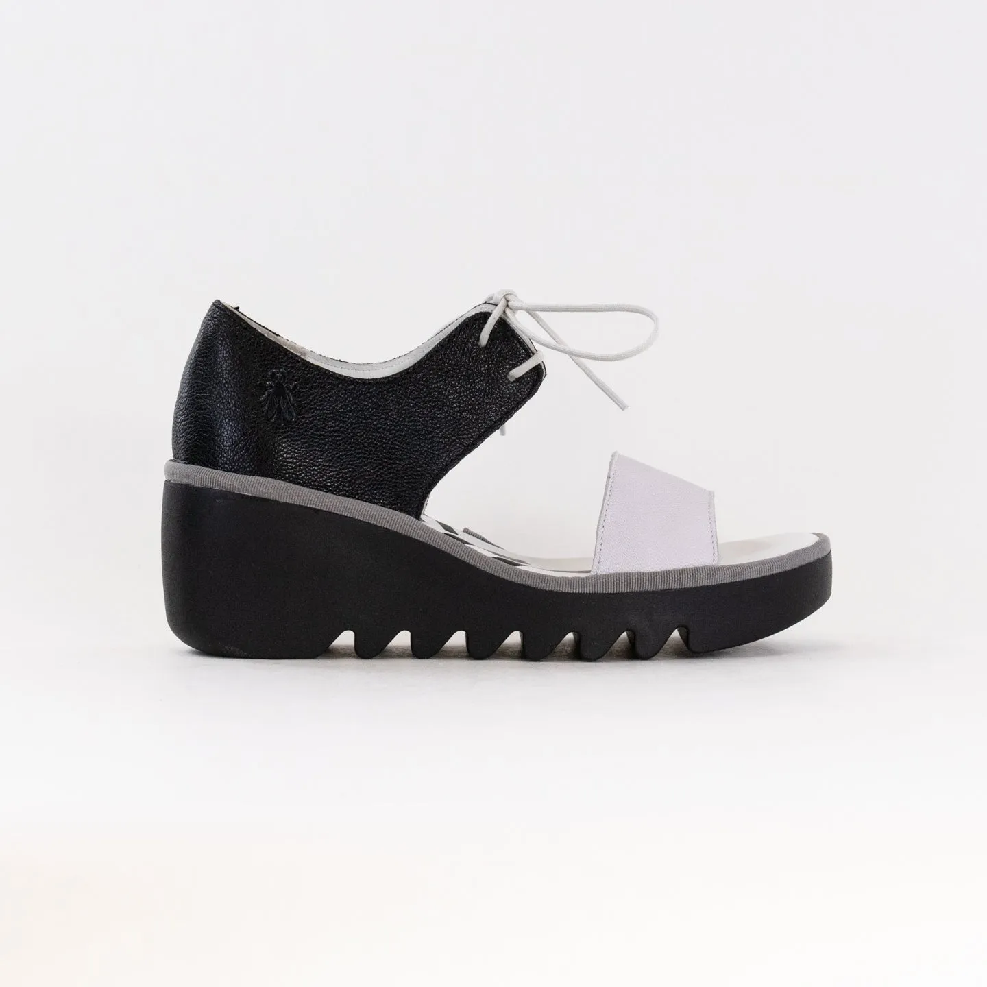 FLY London Crossover Sandals BILU465FLY (Women's) - White/Black Daily Outing