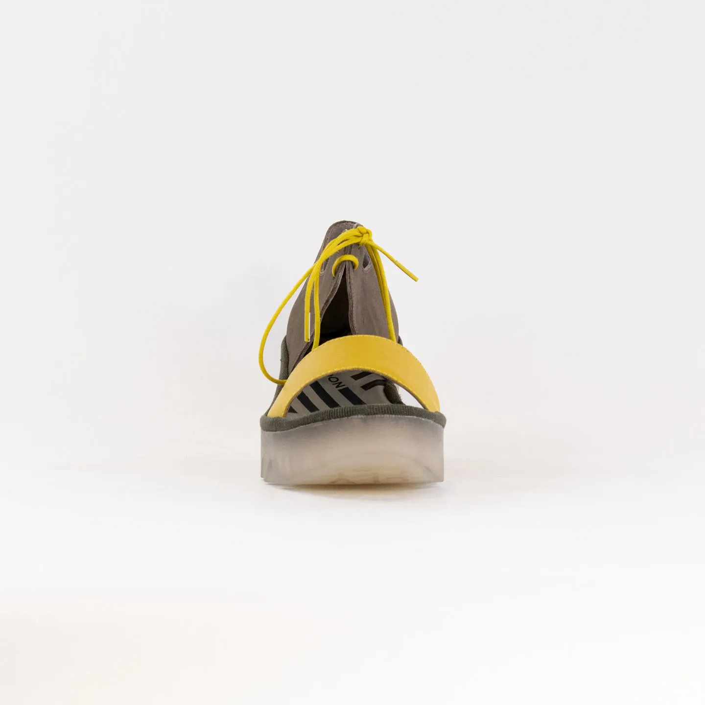 FLY London Crossover Sandals BILU465FLY (Women's) - Yellow/Khaki Foot Hug