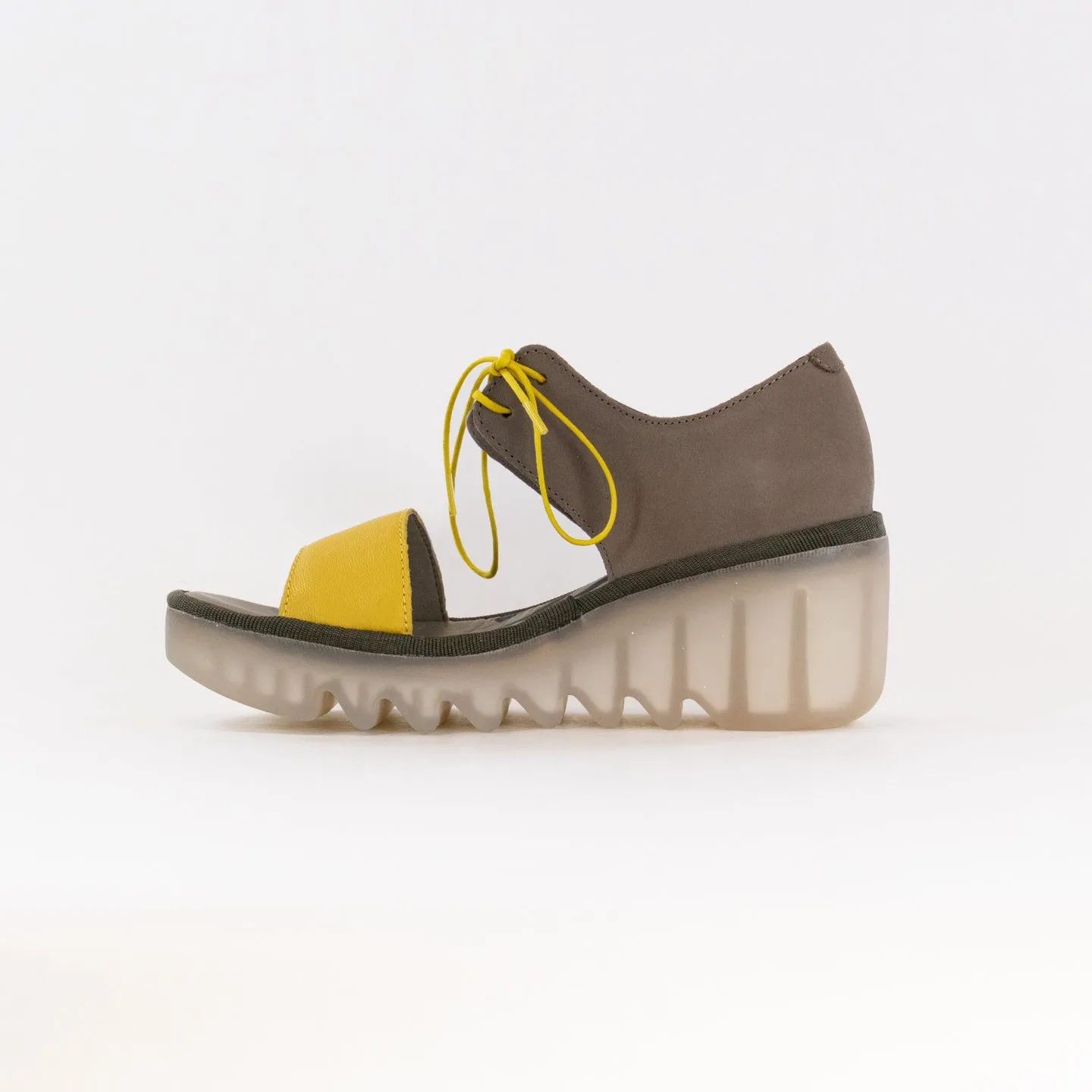 FLY London Crossover Sandals BILU465FLY (Women's) - Yellow/Khaki Art Mood